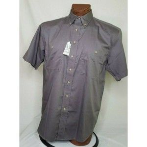 Mens Destinations INDesigns Sz M Grey Rockabilly Hipster Garage Button Shirt NWT